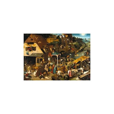 Puzzle 1000 pièces - Proverbes des Flamands, Bruegel