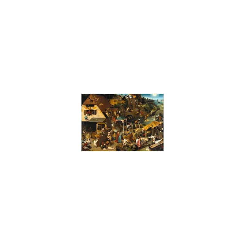 Puzzle 1000 pièces - Proverbes des Flamands, Bruegel