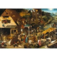 Puzzle 1000 pièces - Proverbes des Flamands, Bruegel