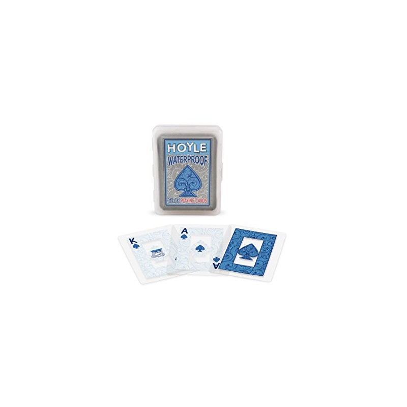 Jeu de cartes à jouer étanche avec jokers – 54 cartes en plastique  transparent, taille de poker