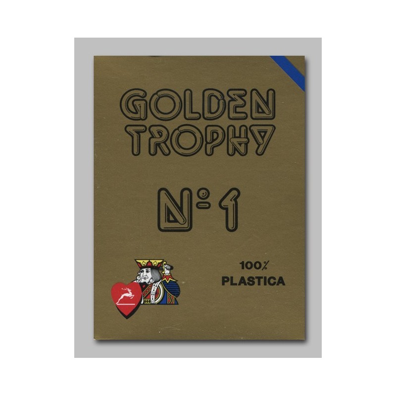 Cartes Golden Trophy Bleu 100% plastique