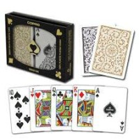 Cj Copag 100 % Plastique 1546 - Poker Regular Index - Black/Gold