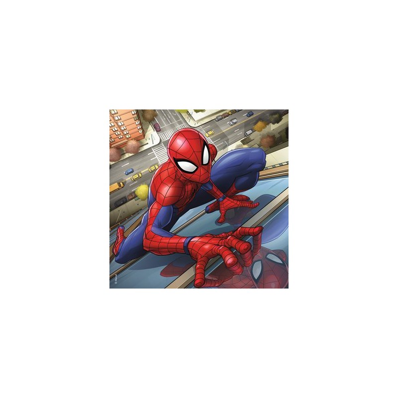 Puzzle 3 x 49 pièces - Spiderman en action