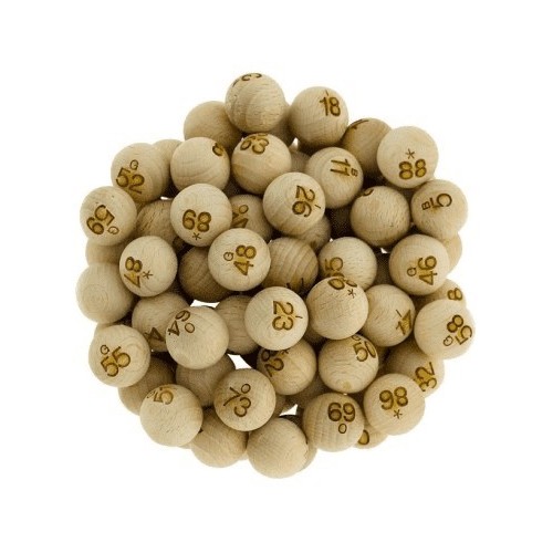 Boules de Loto et Bingo - 90 Boules 20mm en bois