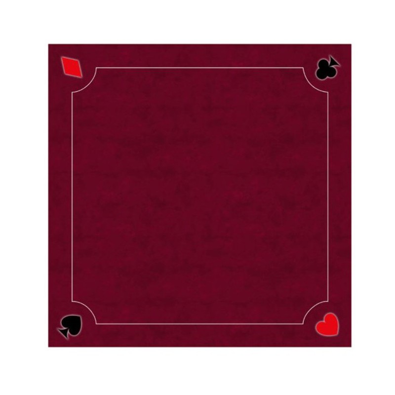 Tapis Cartes Excellence Néo Multi Rouge 60x60cm