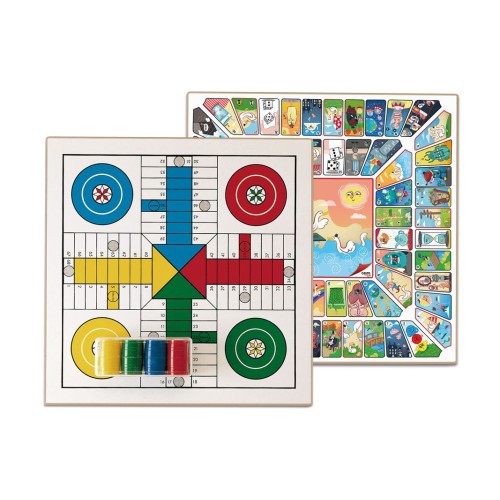 Jeu de l'Oie et Parchis en bois