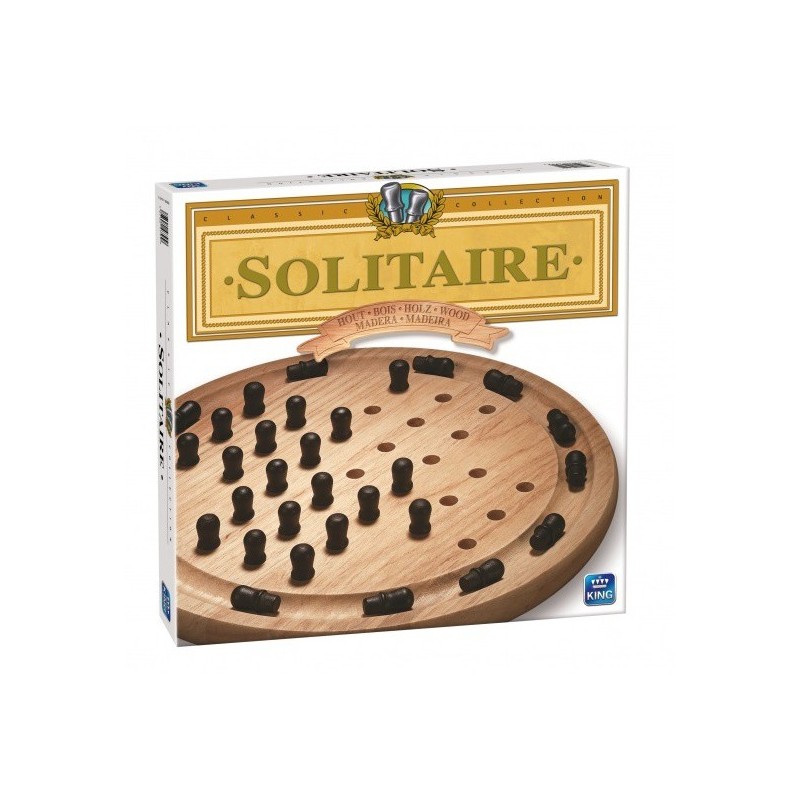 Solitaire Bois Naturel à Picots - 30cm