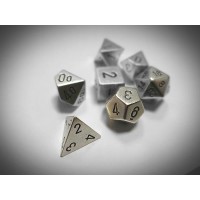 Dés Metal  Finition Argent CHX (x7)
