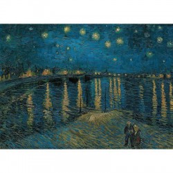 Puzzle 1000 pièces - Nuit étoilée sur le Rhône de Van Gogh