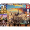 Puzzle 1000 pièces - Notre Dame (Collage)