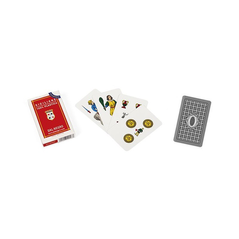 Cartes à jouer italiennes Siciliane 100% plastique Cartes à jouer italiennes Siciliane 100% plastique