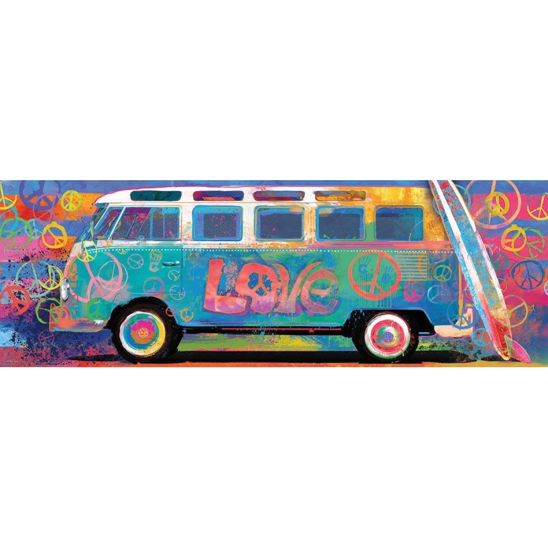 Puzzle 1000 pièces Panoramic - Love Bus Puzzle 1000 pièces Panoramic - Love Bus