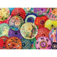 Puzzle 1000 pièces - Parasols asiatiques en papier