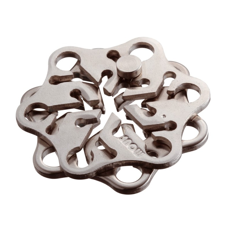 Casse-tête Hanayama Cast Rotor - Niveau 6/6 (Grandmaster) - En Métal - 2 Pièces Identiques à Séparer