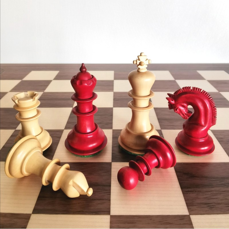Pièces d'Echecs Manchester Special Red Tone - Taille 4.5 Pièces d'Echecs Manchester Special Red Tone - Taille 4.5