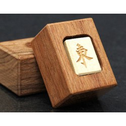Marqueur de vent dominant en bois pour mahjong