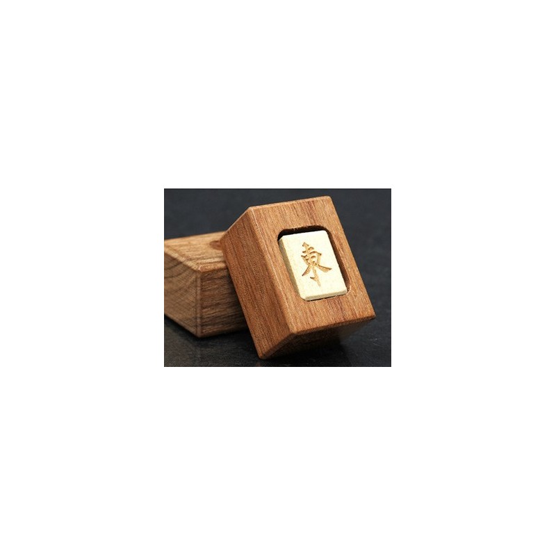 Marqueur de vent dominant en bois pour mahjong