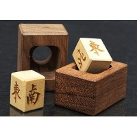 Marqueur de vent dominant en bois pour mahjong