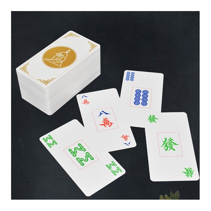 Jeu de Cartes Mah-Jong 100% Plastique