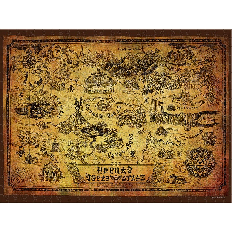 Puzzle 550 pièces - The Legend of Zelda Collector's Puzzle Hyrule Map