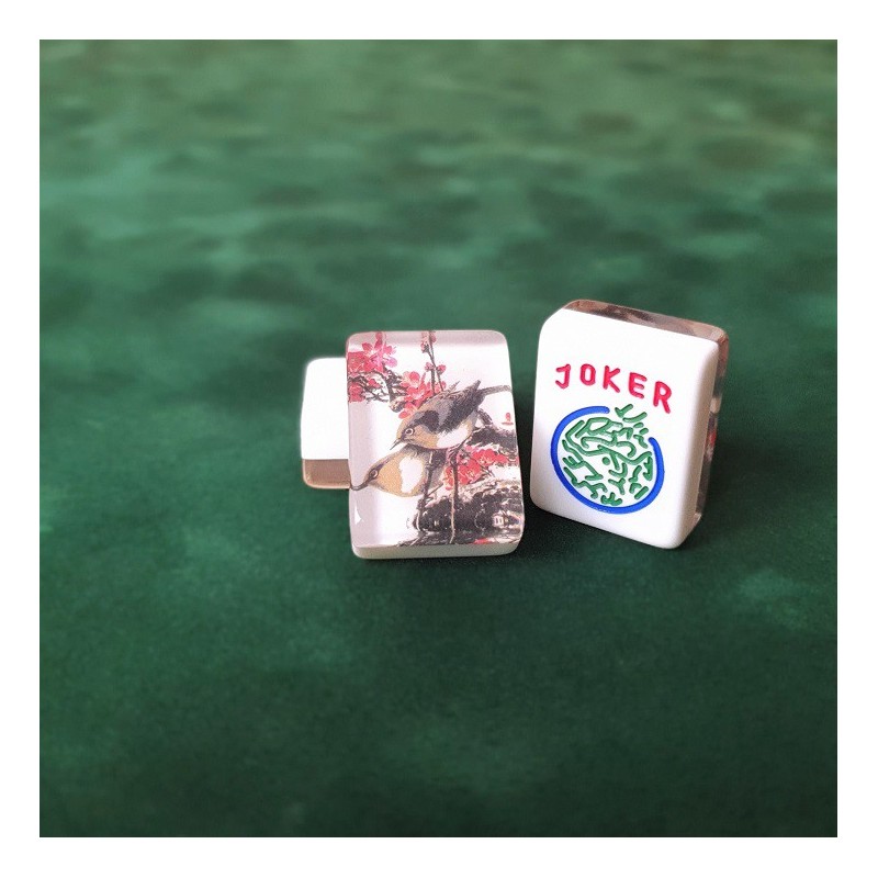 Jeu De Mahjong Américain - 166 Tuiles, Dos Roses - Format 1,2"