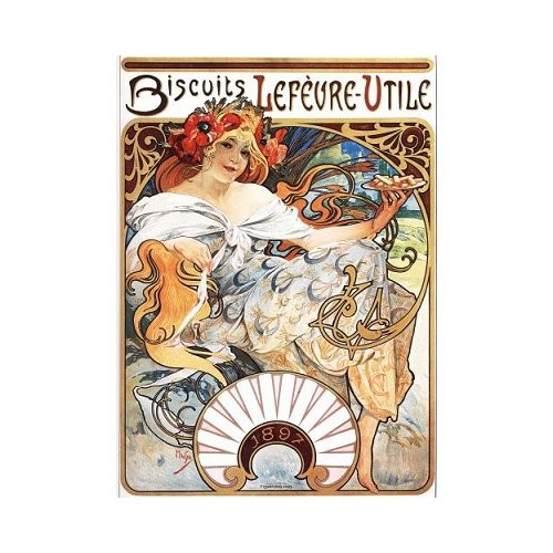 Puzzle 1000 pièces - Biscuits Lefèvre-Utile d' Alphonse Mucha