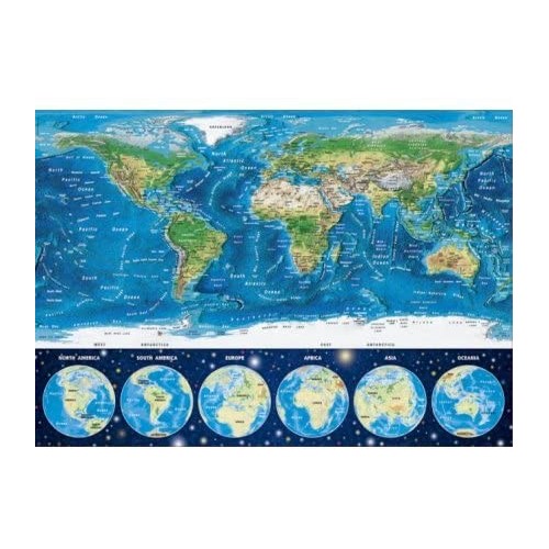 Puzzle 1000 pièces - Carte du Monde Néon