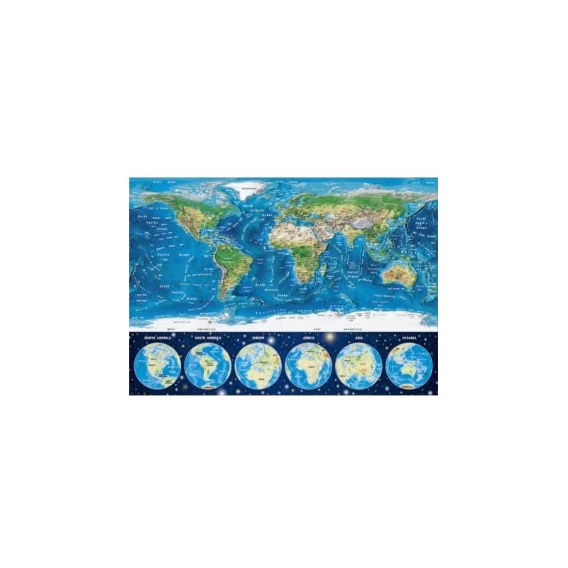 Puzzle 1000 pièces - Carte du Monde Néon