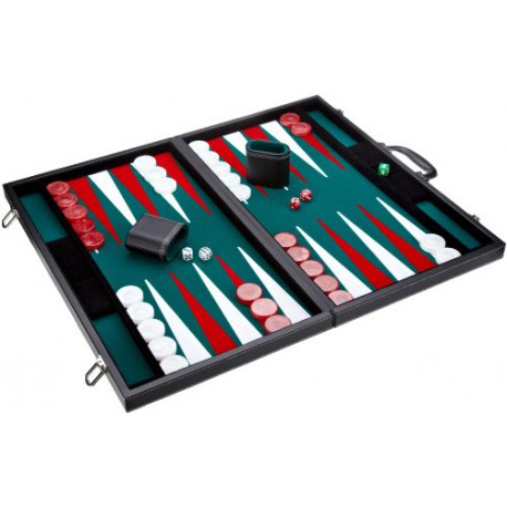 Backgammon Prestige Noir/Vert 54cm