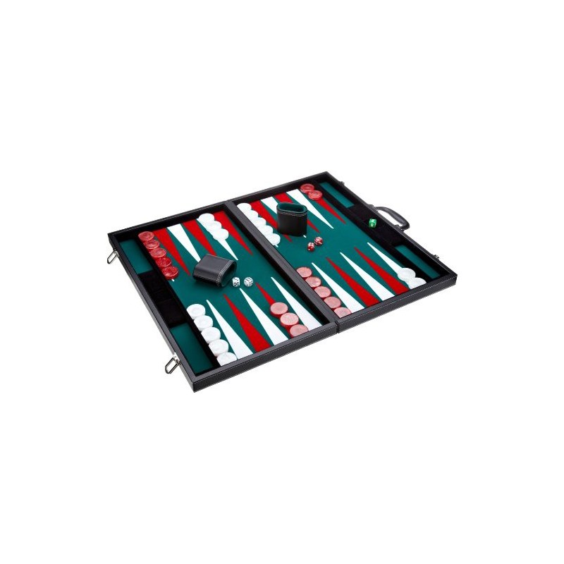 Backgammon Prestige Noir/Vert 54cm