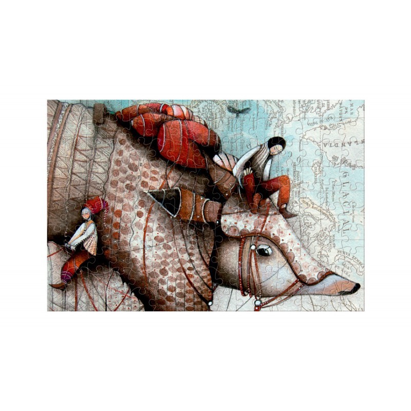 Micro Puzzle 150 pièces - Voyage avec Tatou Micro Puzzle 150 pièces - Voyage avec Tatou
