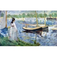 Puzzle 1000 pièces - Rives de la Seine à Argenteuil, Édouard Manet