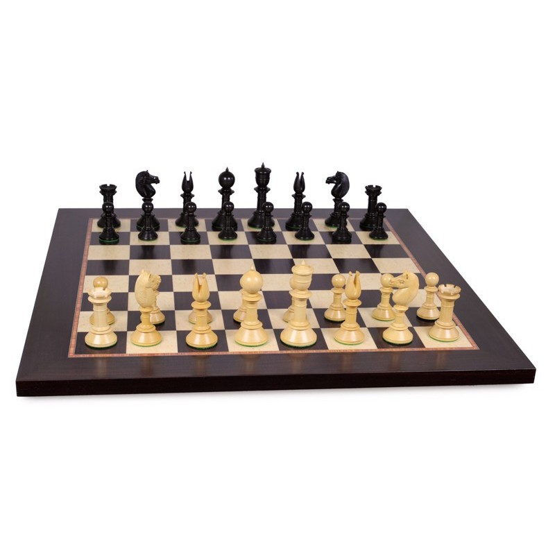 Jeu d'Echecs Northern Upright Black - Ensemble Complet