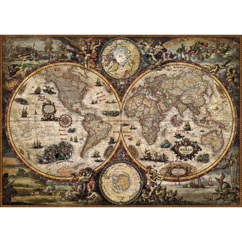 Puzzle 2000 pièces - Vintage World (Mappemonde)