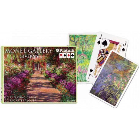 Coffret double cartes à jouer Jardins de Monet