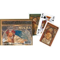 Coffret double cartes à jouer Hyacinta par Mucha