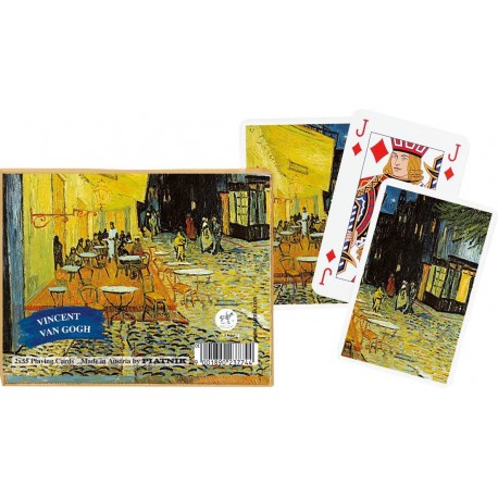 Coffret double - Cartes à jouer Van Gogh Café