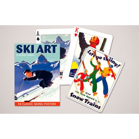 Cartes à jouer Ski Art