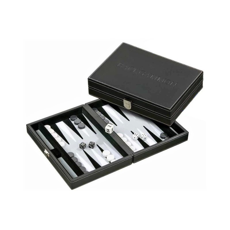 Backgammon Prestige 23cm Noir - intérieur Rouge Backgammon Prestige 23cm Noir - intérieur Rouge