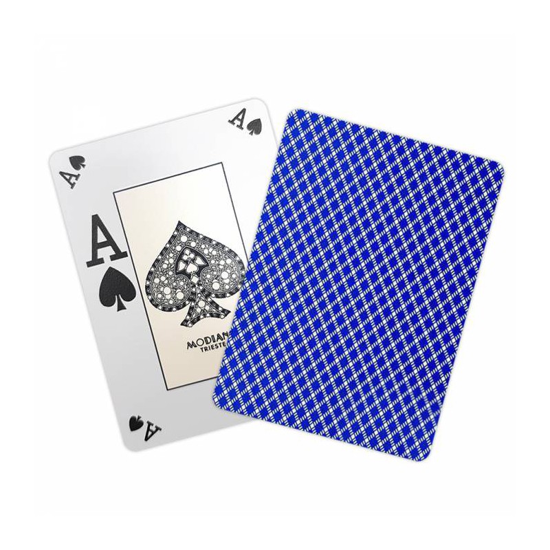 Masenghini POKER 900 - Jeu de 55 cartes cartonnées plastifiées - Format  Poker XL - 4 index standards