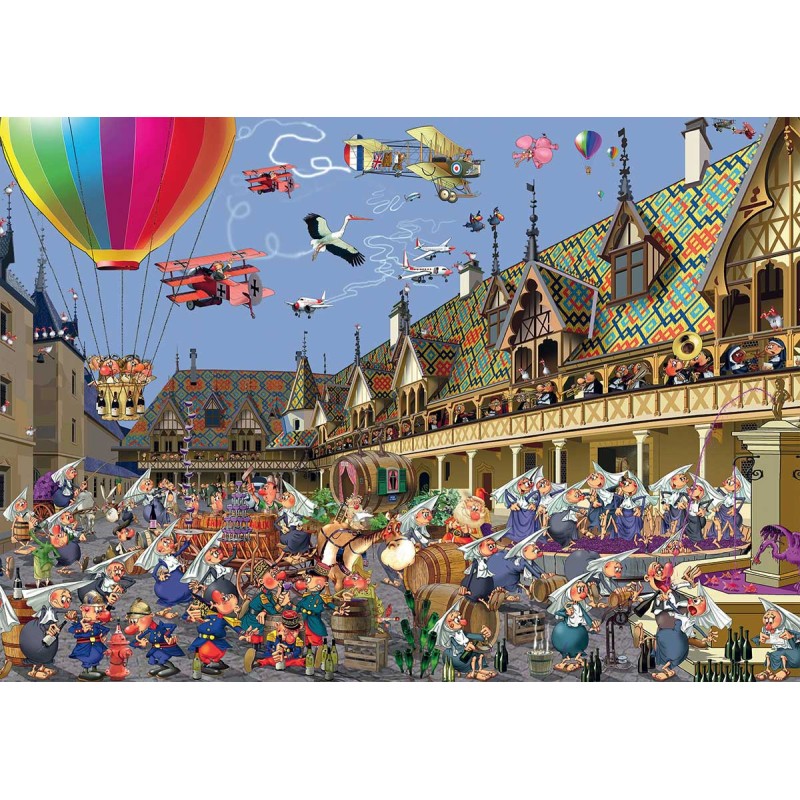Puzzle 1000 pièces - Vendanges à Beaune Puzzle 1000 pièces - Vendanges à Beaune