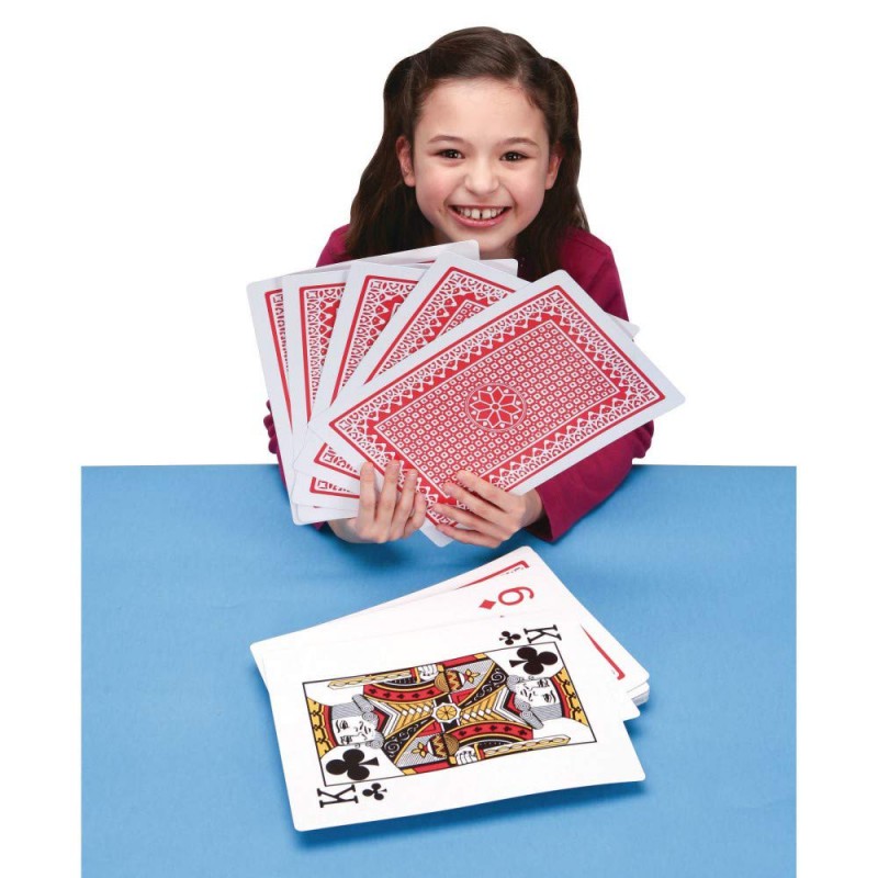 Cartes à jouer géantes de 12,7 x 17,8 cm – Cartes Jumbo fantaisie pour  enfants, adolescents ou personnes âgées – Grand imprimé – Jeu complet de  cartes de poker : : Jeux et Jouets