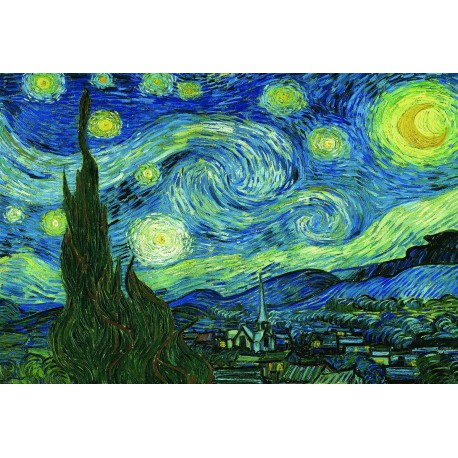 Puzzle 2000 pièces - Nuit Etoilée de Van Gogh