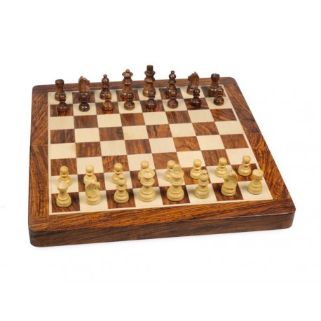 Jeux d'échecs Bois d'Acacia Magnétique Pliant 25cm