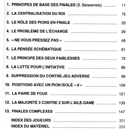 CHERECHEVSKI - La stratégie dans les finales