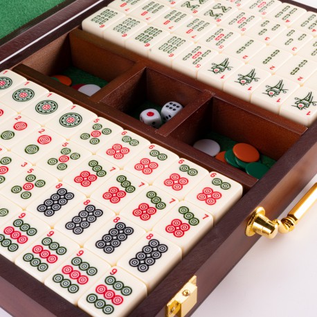 Mahjong Marqué Coffret Bois