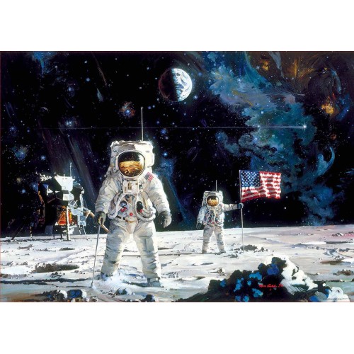 Puzzle 1000 pièces - 1er Homme sur la lune