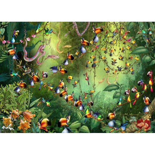 Puzzle 1000 pièces - Ruyer : Ribambelle de Toucans