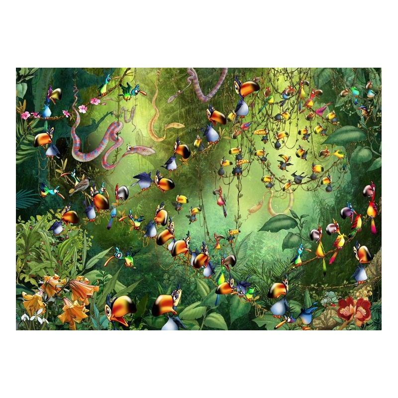 Puzzle 1000 pièces - Ruyer : Ribambelle de Toucans