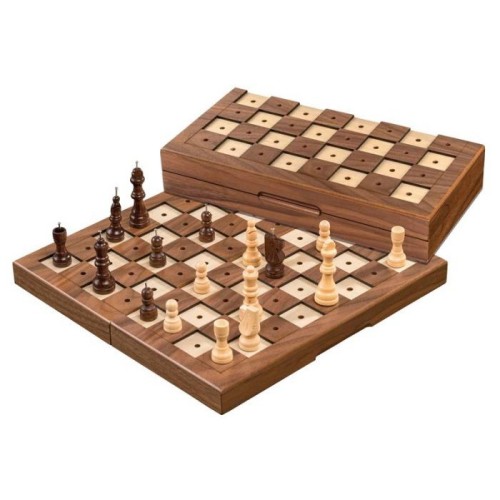 Jeu d'échecs Malvoyant Pliable Bois - 30cm